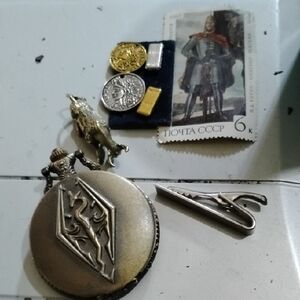 Silver and Gold Men's Accessory Set